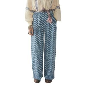 Maison Hotel Indira Linen Pant Blue Smoke Size Large